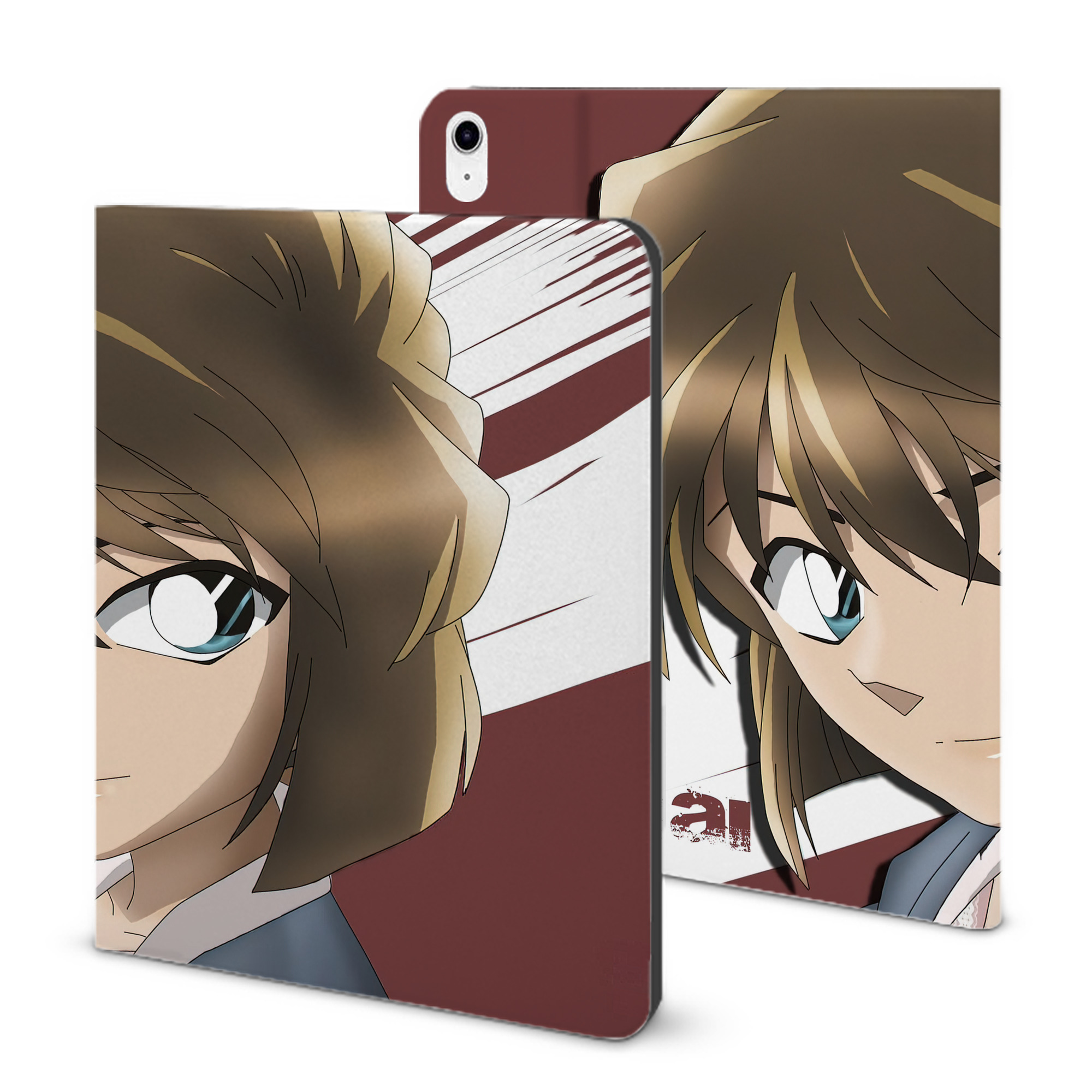 （画像用） 名探偵コナン Detective Conan IPad ケース ブック型 PUレザー TPU 耐衝撃 軽量 薄型 ペン収納なし 全面保護 IPad 各モデル対応